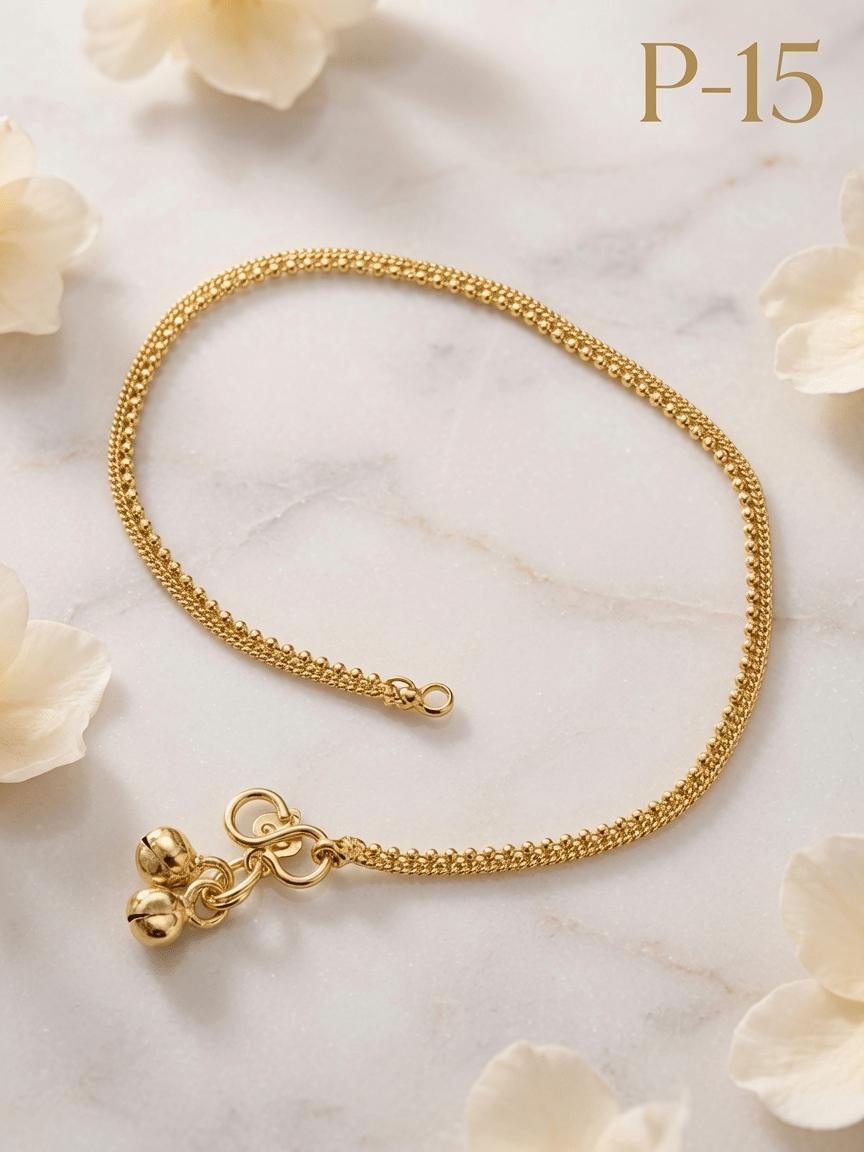 Gold Plated Anklets P-15