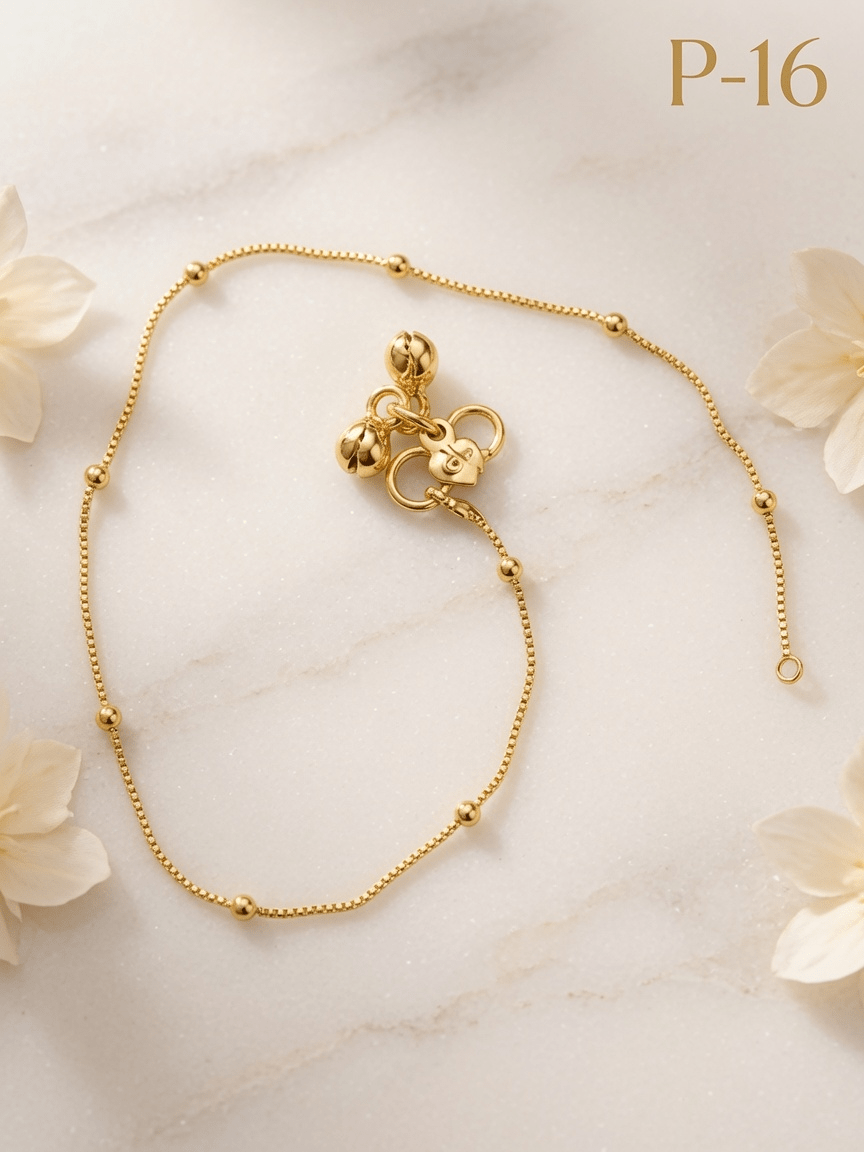 Gold Plated Anklets P-16