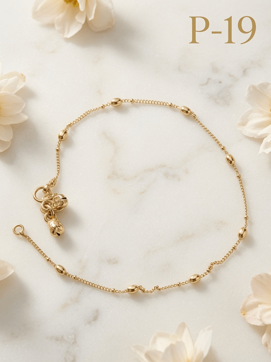 Gold Plated Anklets P-19