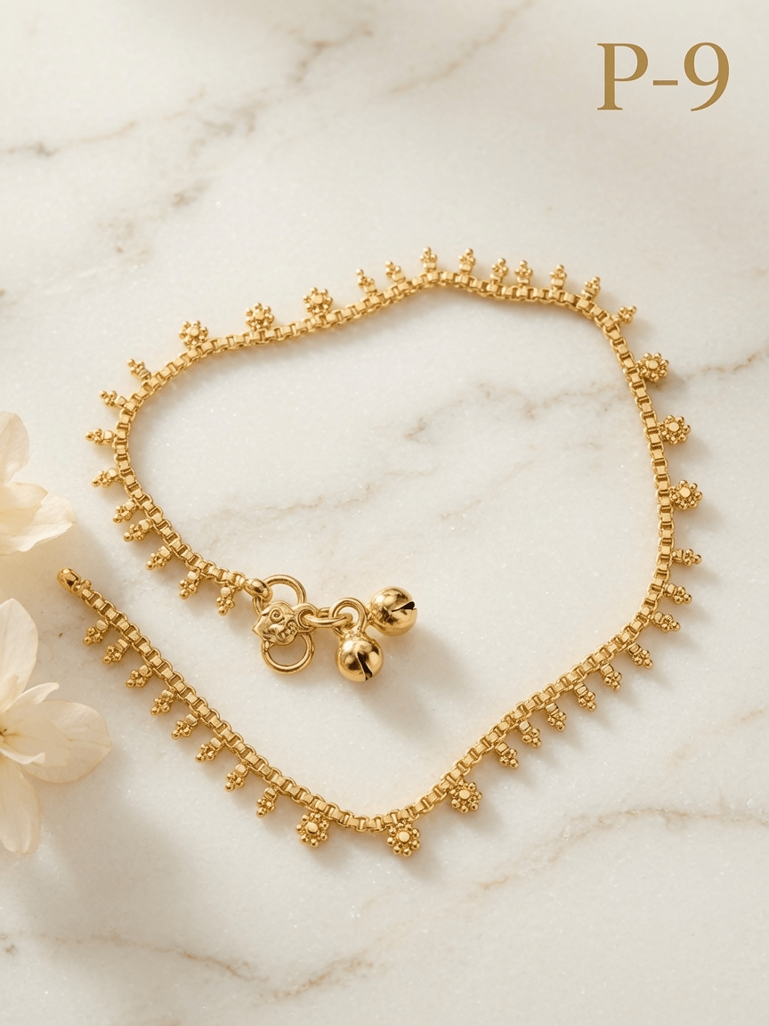 Gold Plated Anklets P-09