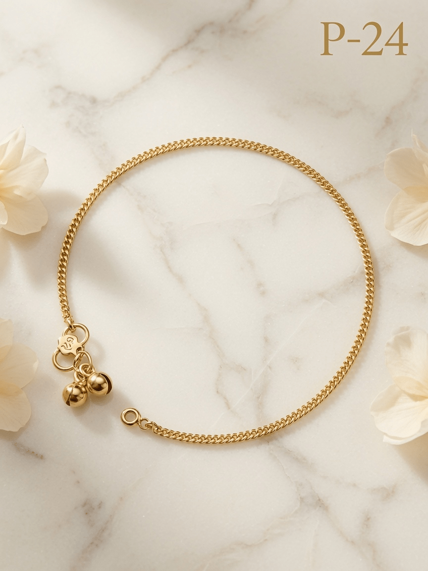 Gold Plated Anklets P-24