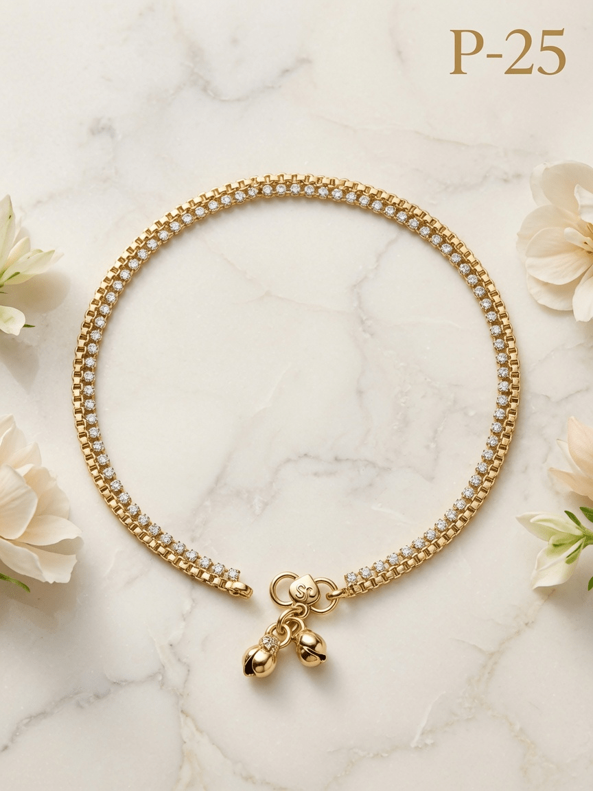Gold Plated Anklets P-25