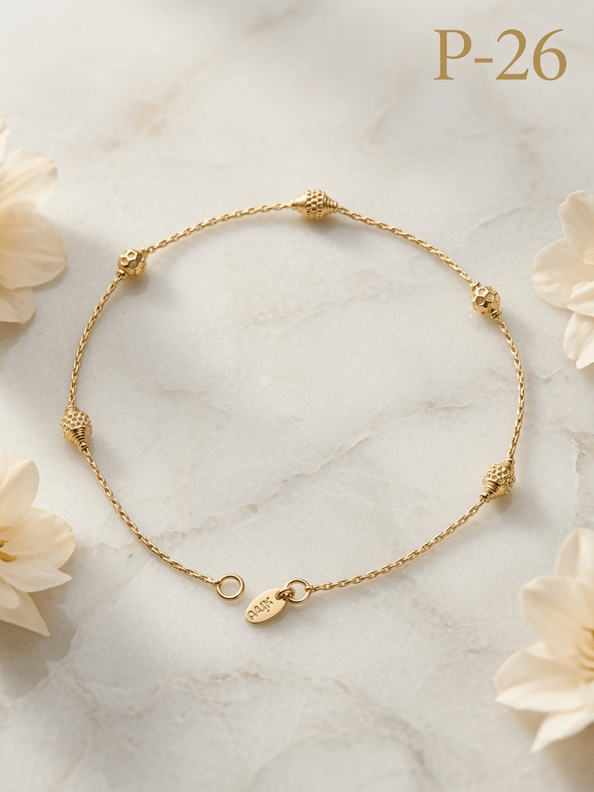 Gold Plated Anklets P-26
