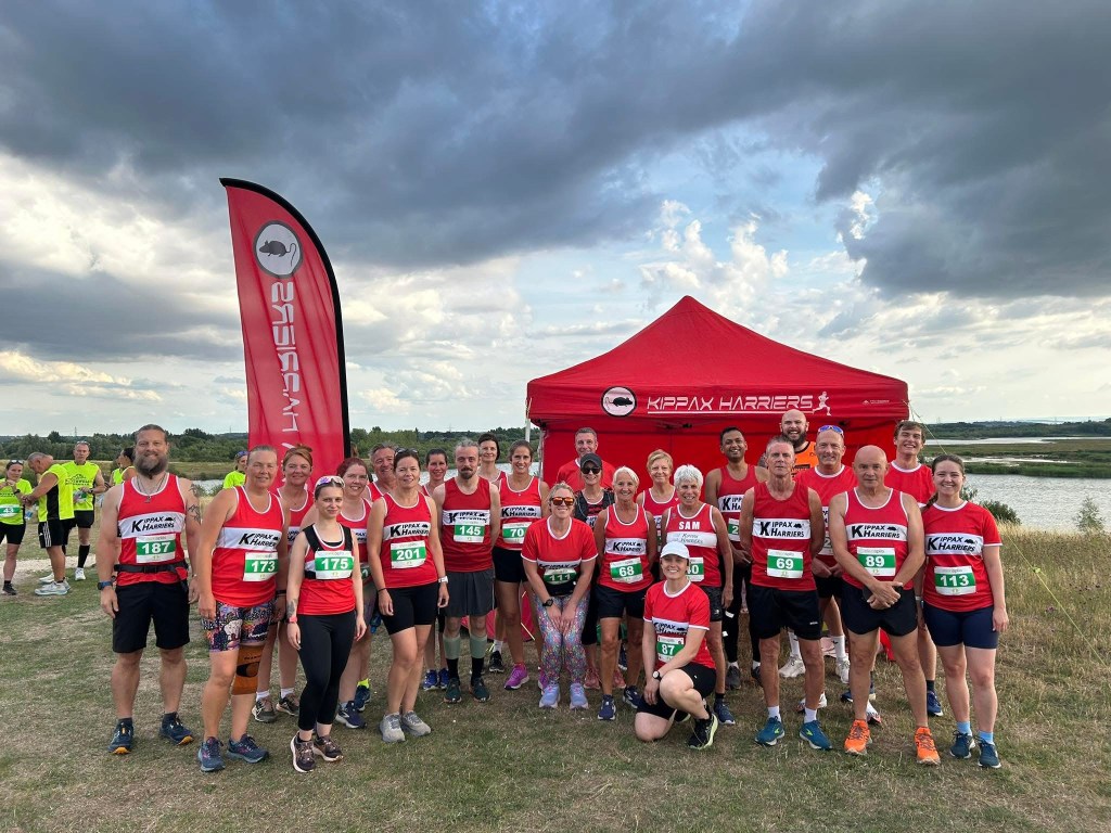 Kippax Harriers team at St Aidans 10K race.