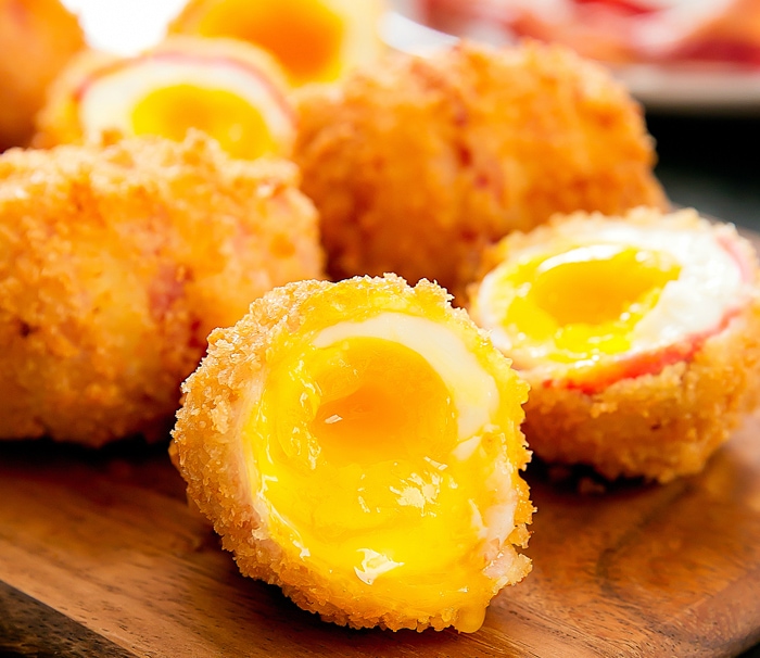 images Deep Fried Egg Yolk deep fried bacon wrapped eggs