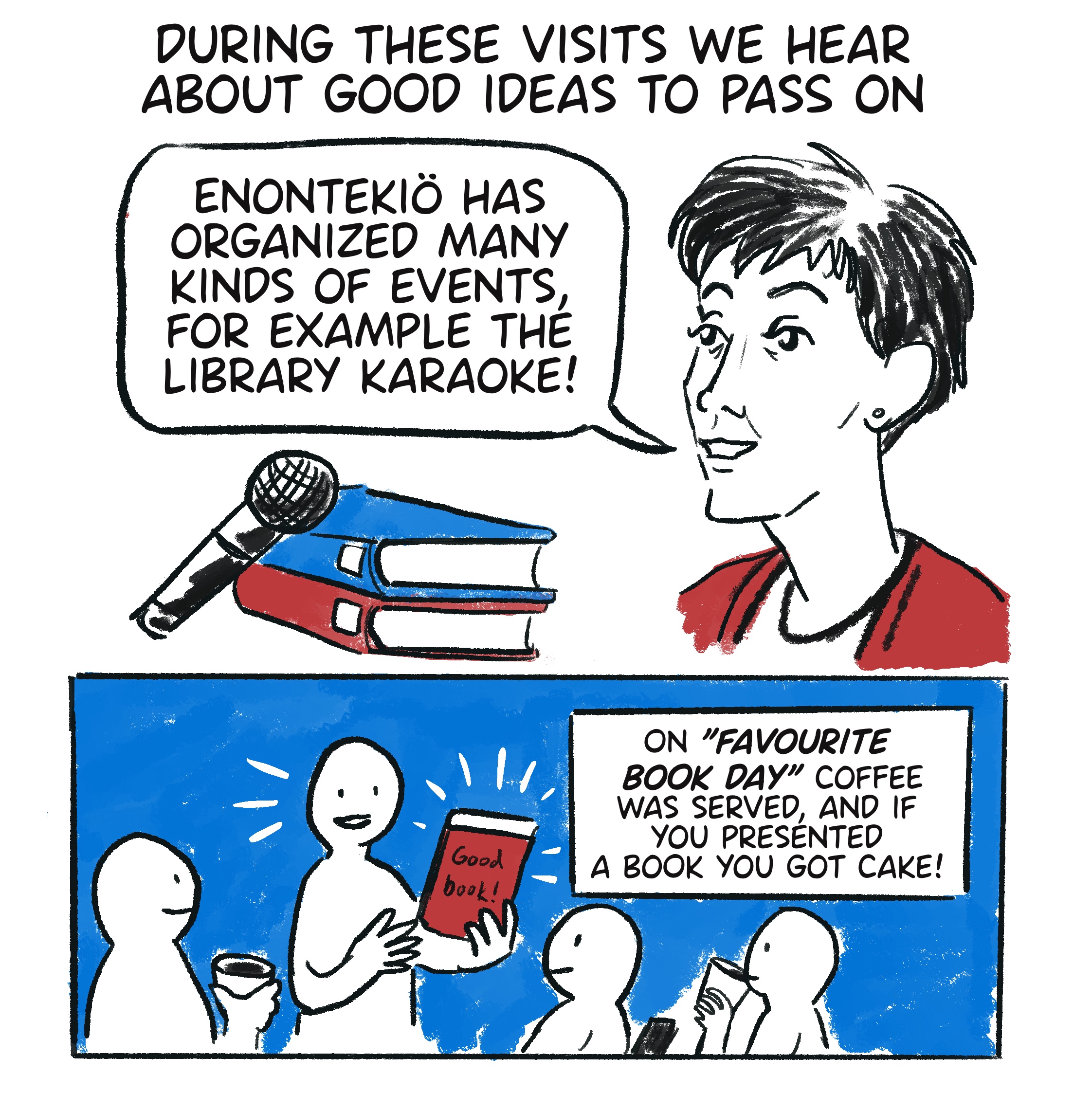 Picture of ideas to pass on to libraries. Picture Emma Rask