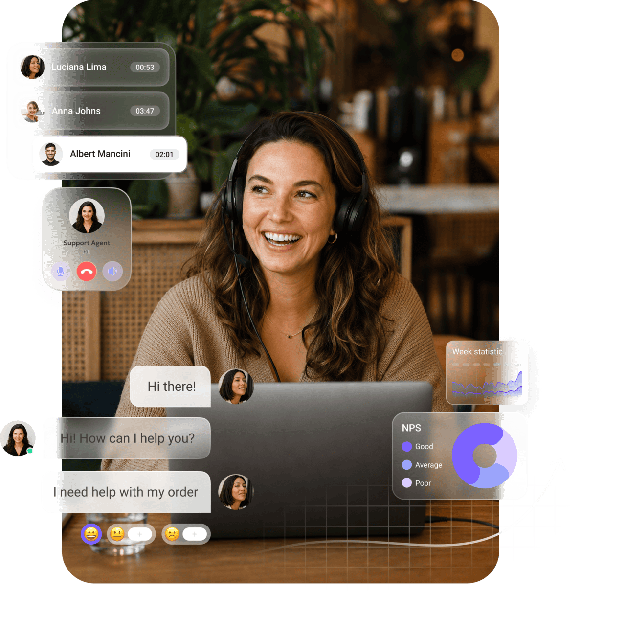 Kit contact center solution illustration