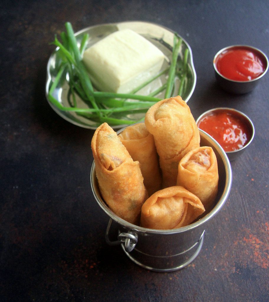 Vegetarian Tofu Spring Rolls Easy and Delicious