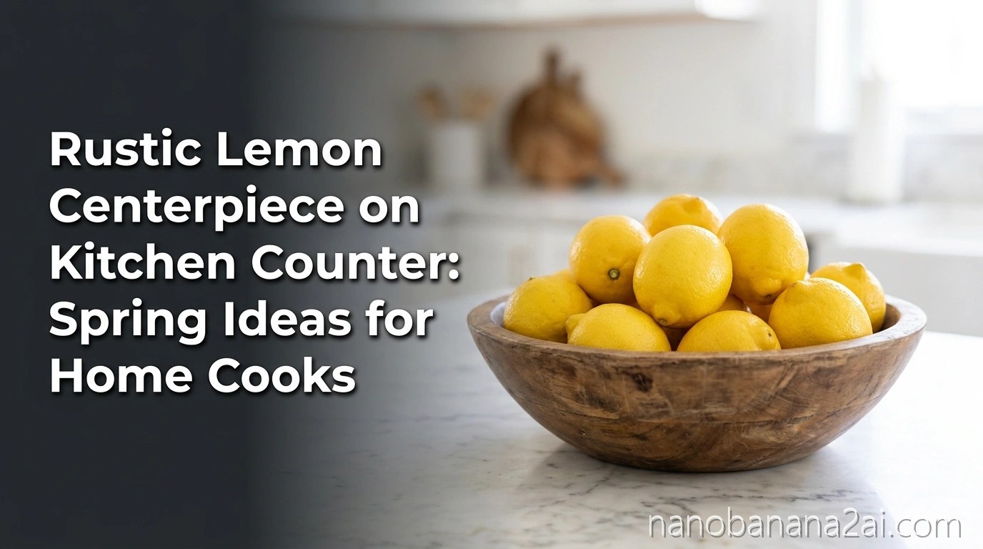 Rustic Lemon Centerpiece on Kitchen Counter: Spring Ideas for Home Cooks