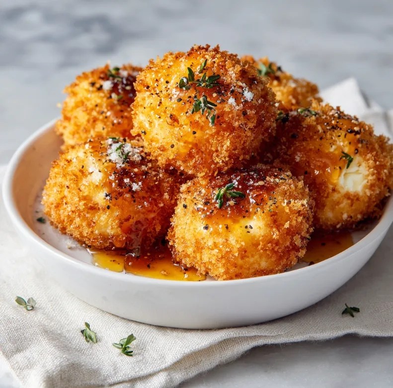 Crispy Goat Cheese Poppers with Honey – Easy Party Appetizer
