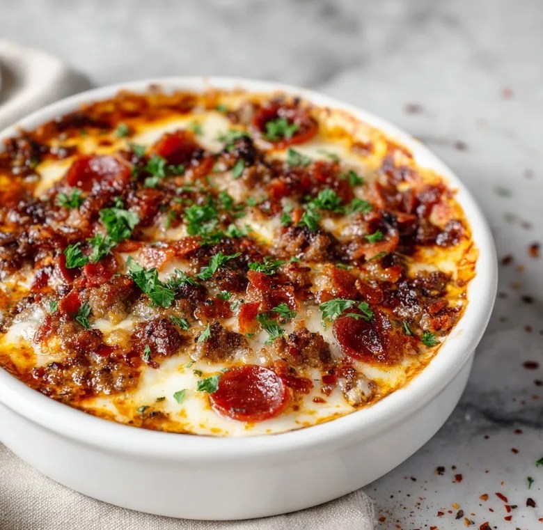Delicious Meat Lover’s Pizza Dip – The Ultimate Cheesy Party Appetizer
