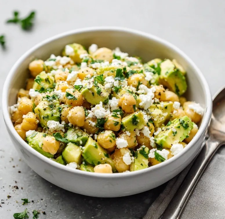 Chickpea Feta Avocado Salad – A Fresh, Healthy Mediterranean-Inspired Favorite