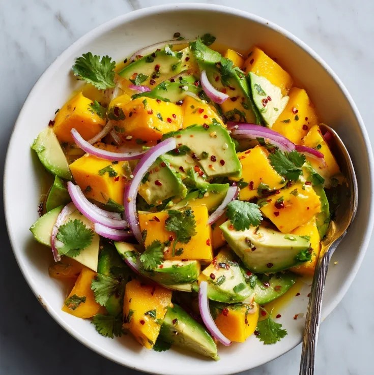 Avocado Mango Salad with Lime Dressing – The Ultimate Fresh & Healthy Summer Salad