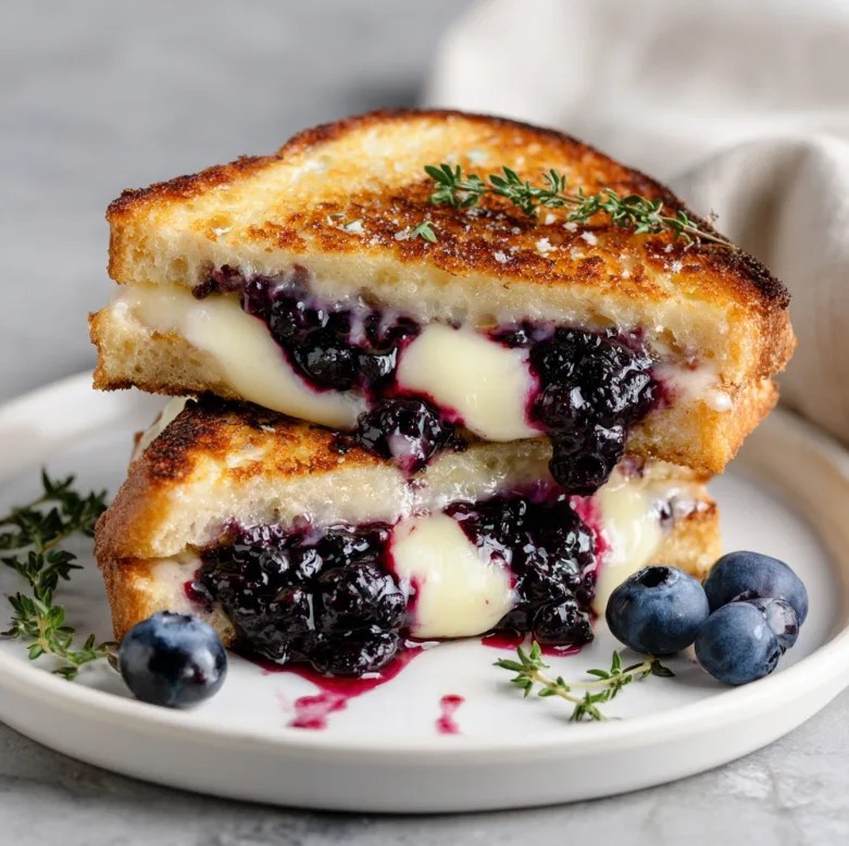 Gourmet Blueberry Grilled Cheese Sandwich
