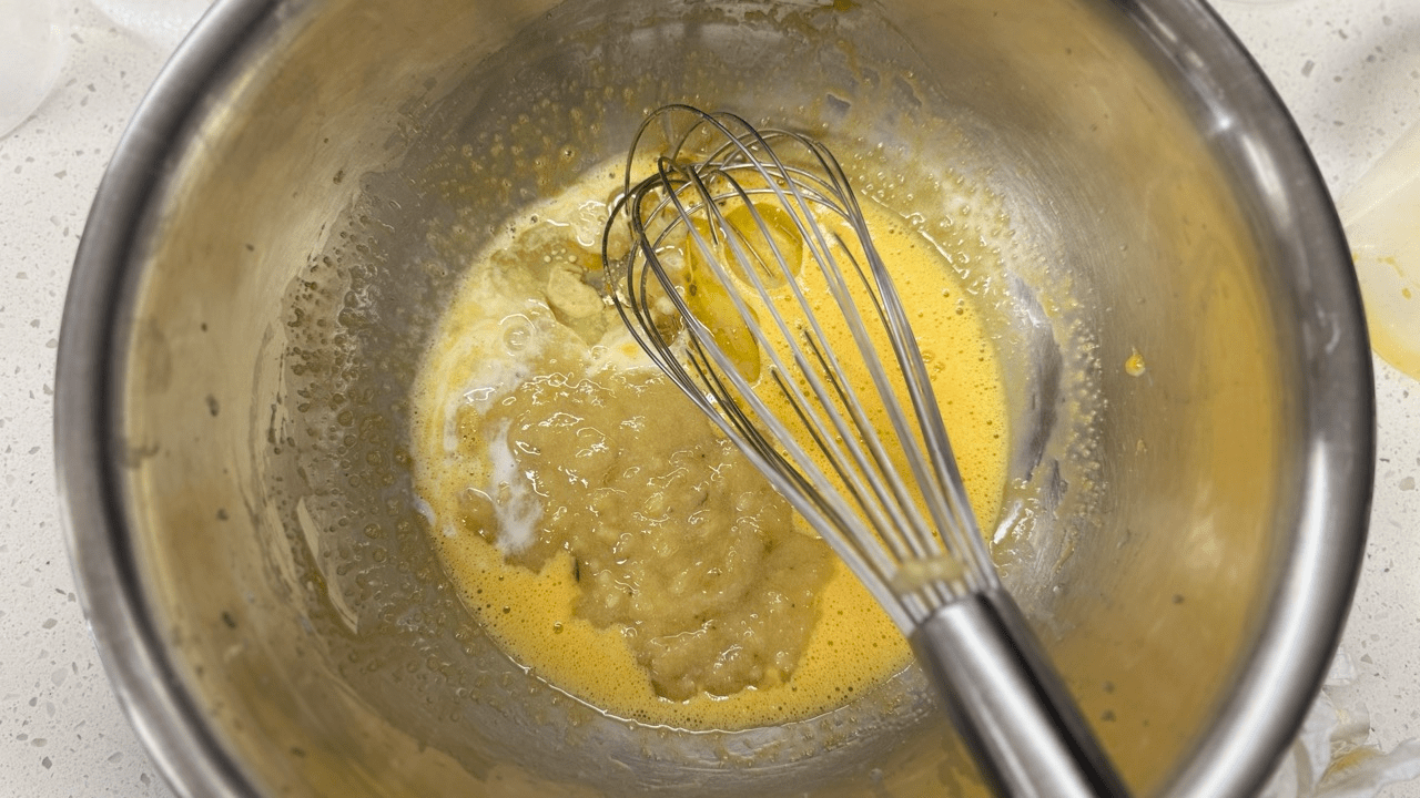 mix with banana mash