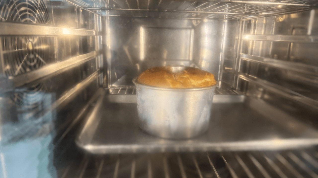 final minuts for baking banana chiffon cake
