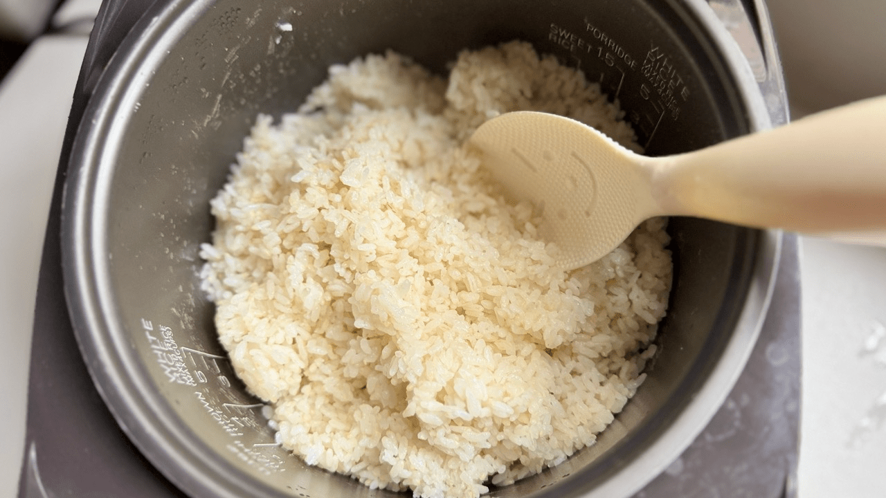 fluffing haiga rice