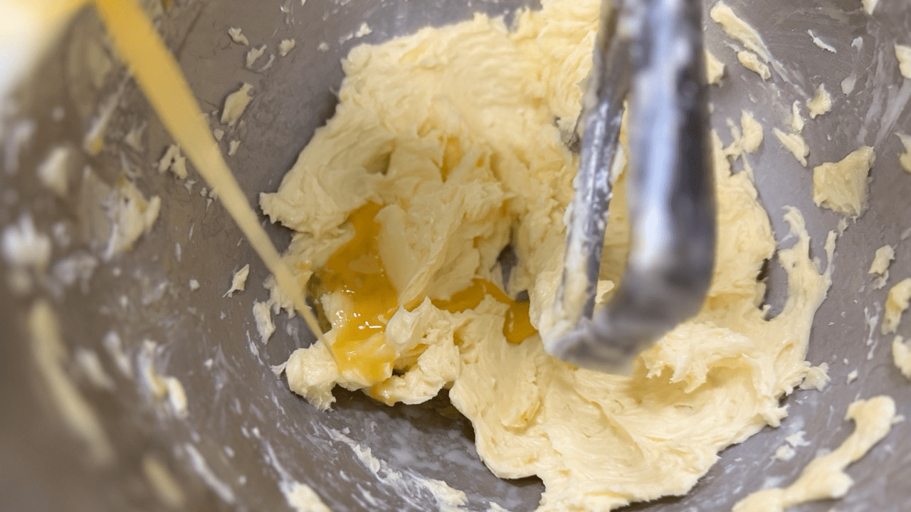 Add eggs to butter mixture