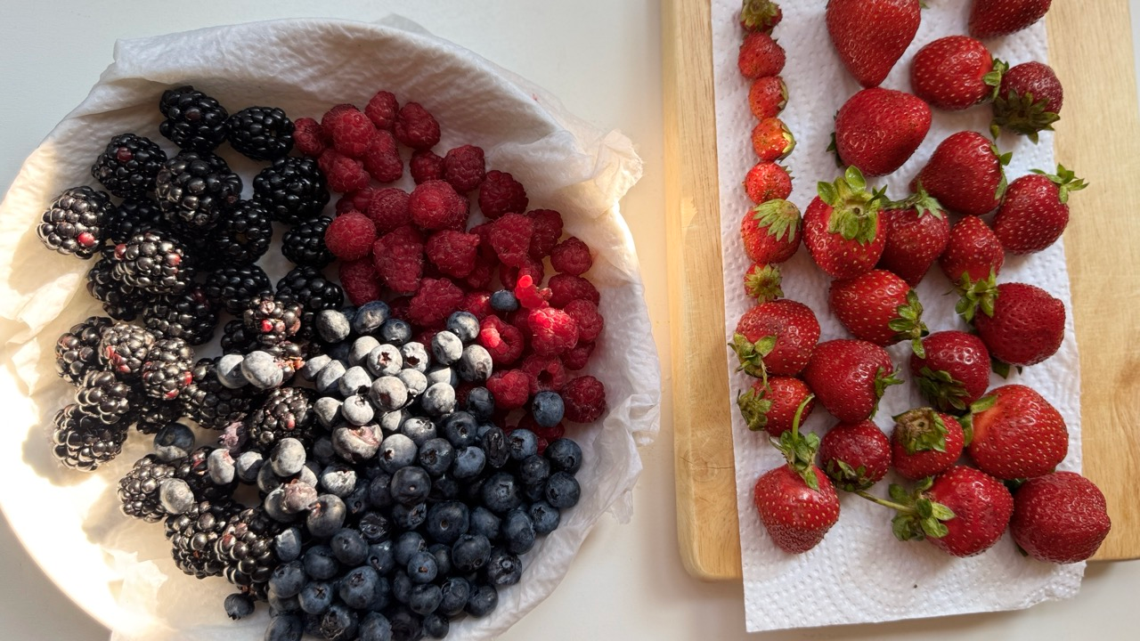 fresh berries for berry tart