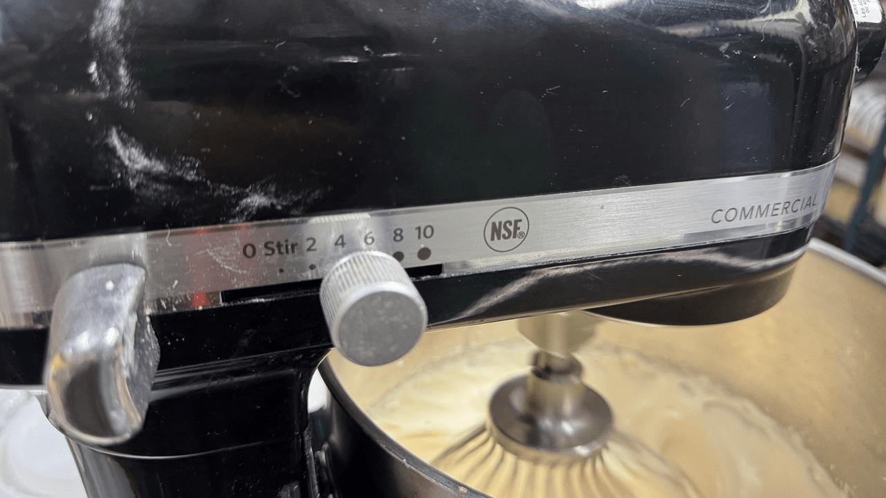 lower speed for sponge cake