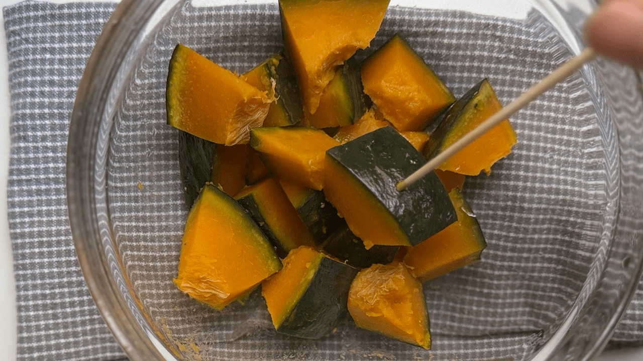 check the kabocha is cooked or not