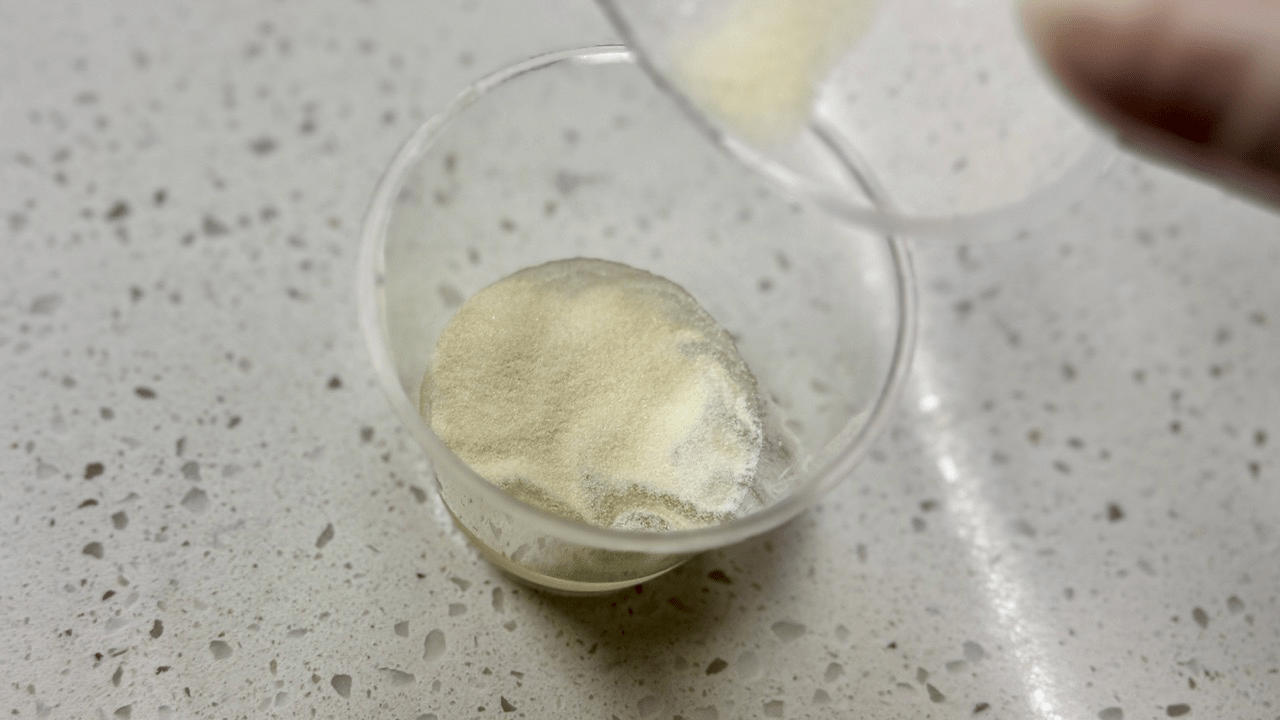 blooming gelatin for amakoji panna cotta