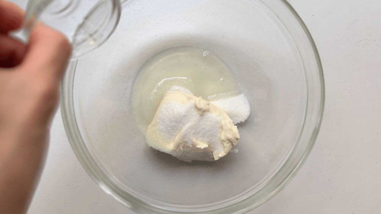 cheese and sugar and lemon juice