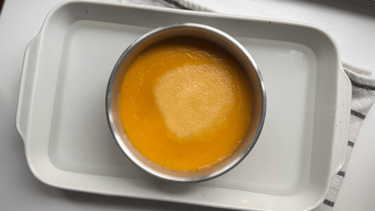 baked kabocha flan
