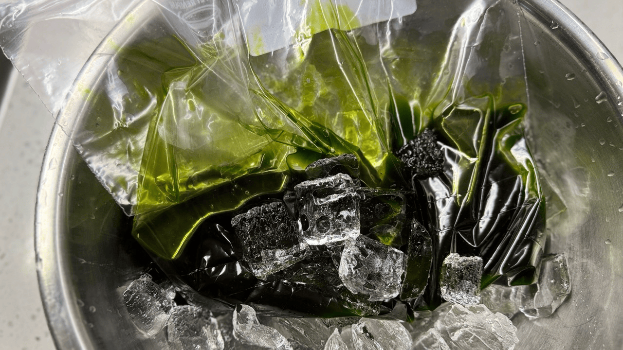 oil in the ice bath
