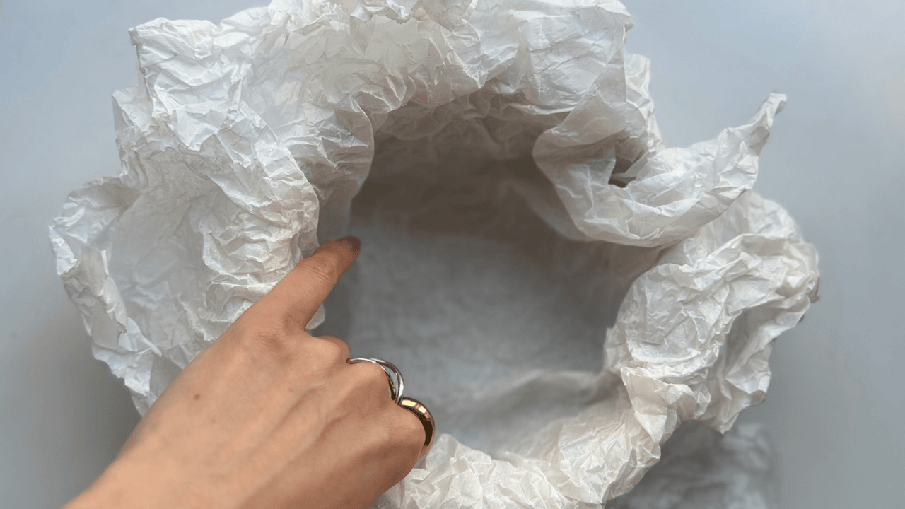 two layer of parchment paper for mold