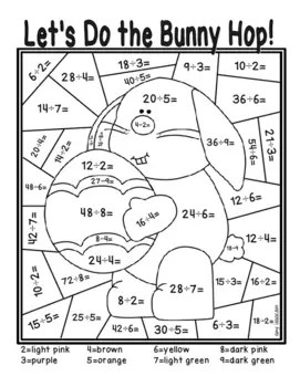 22 fun to do division color by number printables kitty baby love