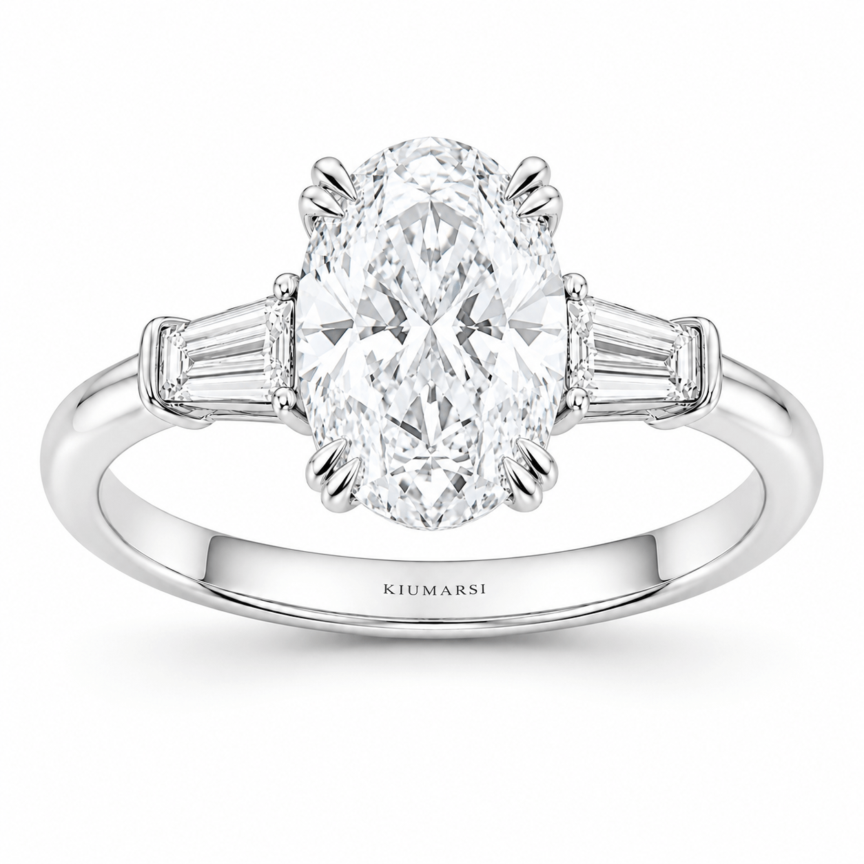 Oval-Cut Three-Stone Diamond Ring