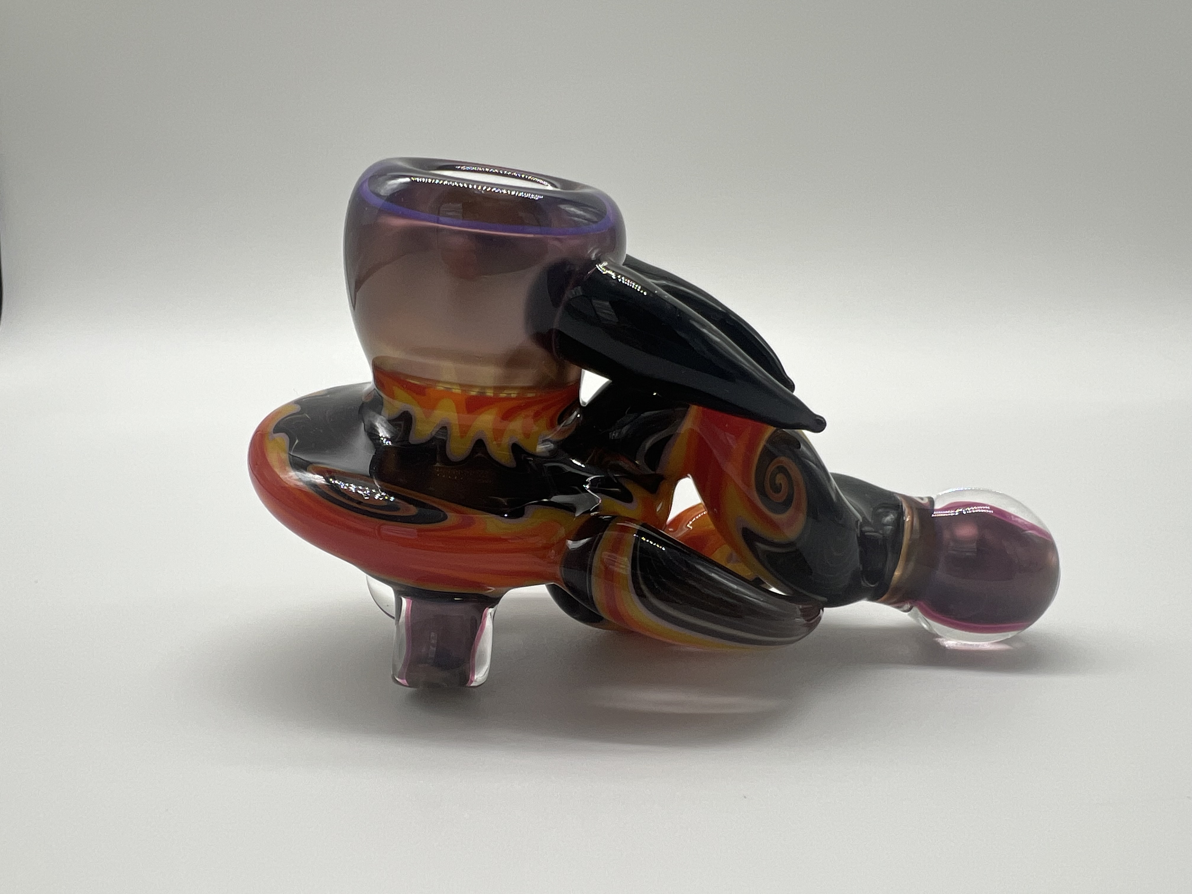 Fire & Black Wig Wag Reversal Dry Pipe