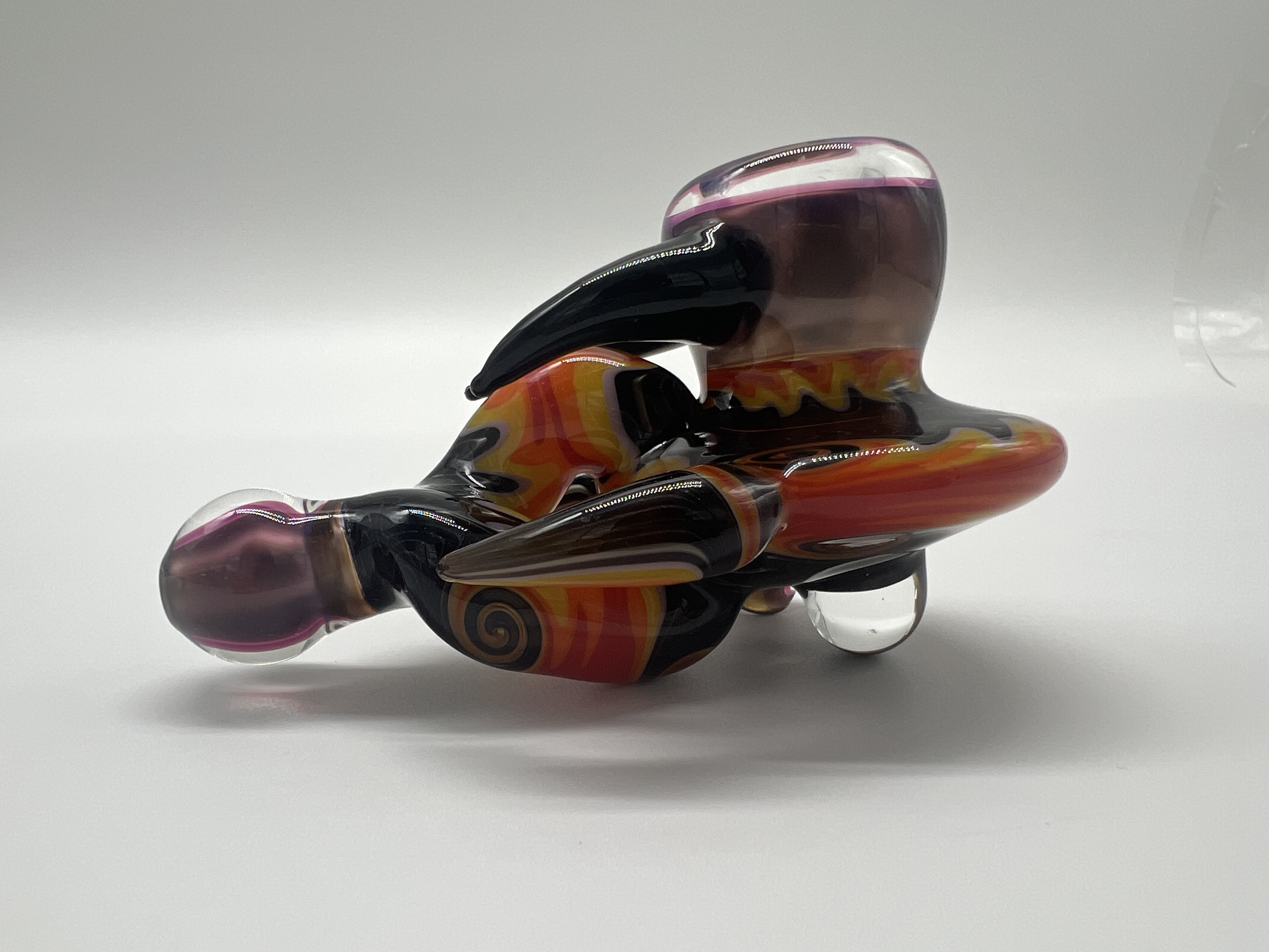 Fire & Black Wig Wag Reversal Dry Pipe