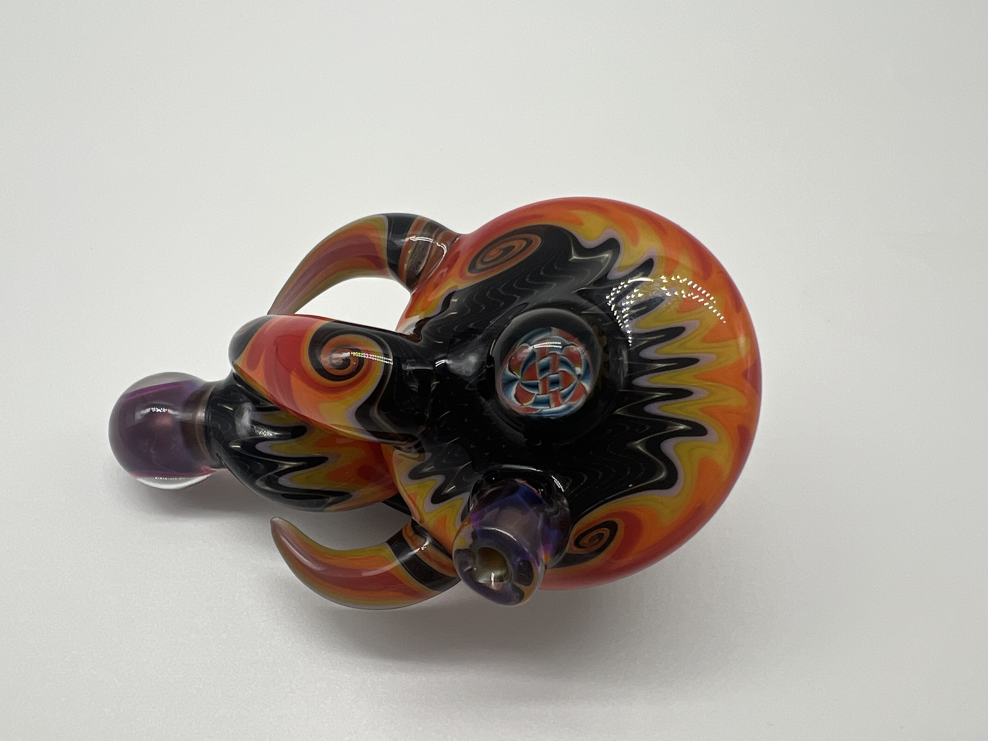 Fire & Black Wig Wag Reversal Dry Pipe