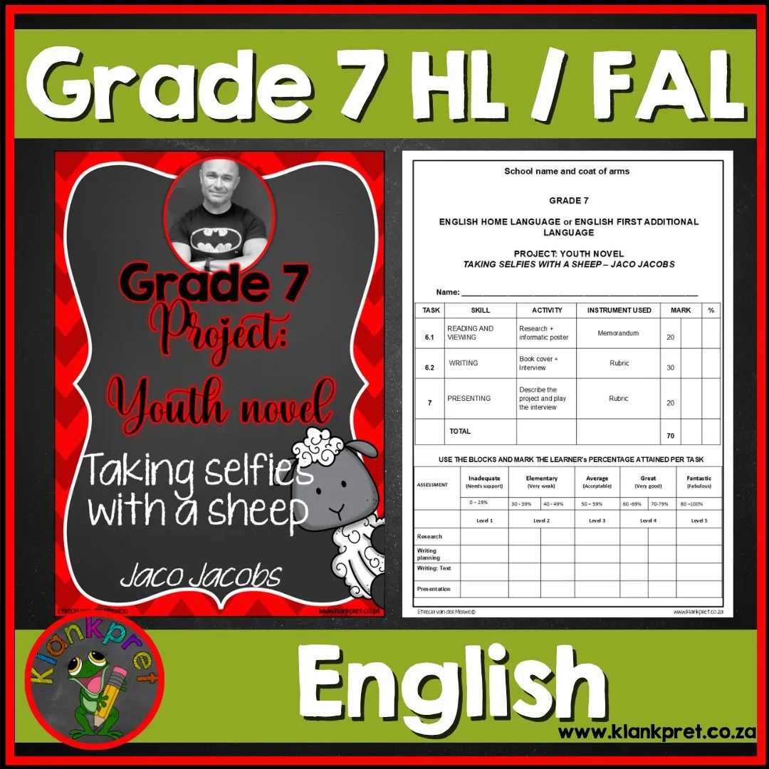 Project 1: Grade 7 English Home Language or First Additional Language – Youth novel Taking selfies – Interview/Podcast (2026)