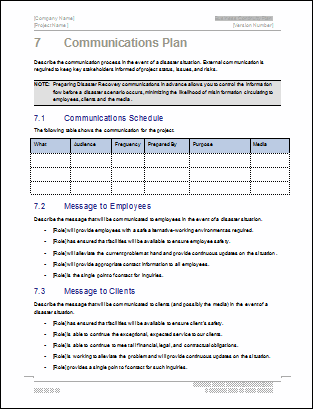 Business Continuity Plan Template Ms Word Excel Templates Forms Checklists For Ms Office And Apple Iwork