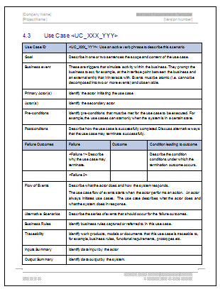 Business Requirements Specification Template Ms Word Excel Visio Templates Forms Checklists For Ms Office And Apple Iwork