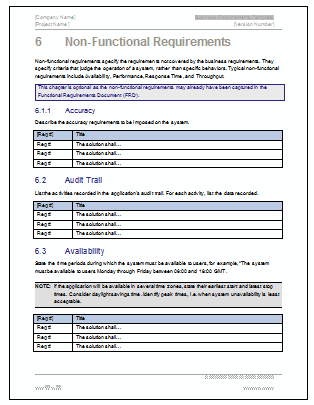 Business Requirements Specification Template Ms Word Excel Visio Templates Forms Checklists For Ms Office And Apple Iwork