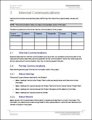 Communication Plan Template Ms Word Excel Templates Forms Checklists For Ms Office And Apple Iwork