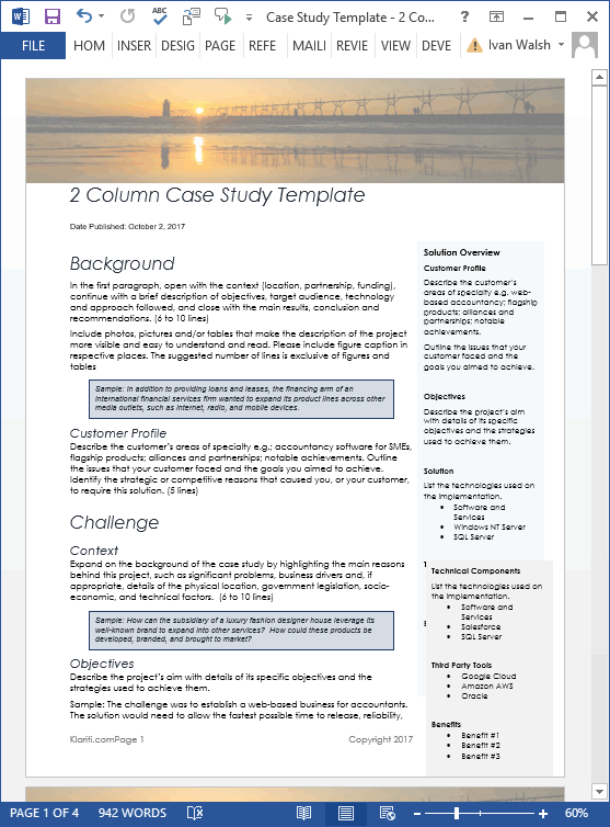 19 Case Study Templates Ms Word How To Write Tutorial Templates Forms Checklists For Ms Office And Apple Iwork