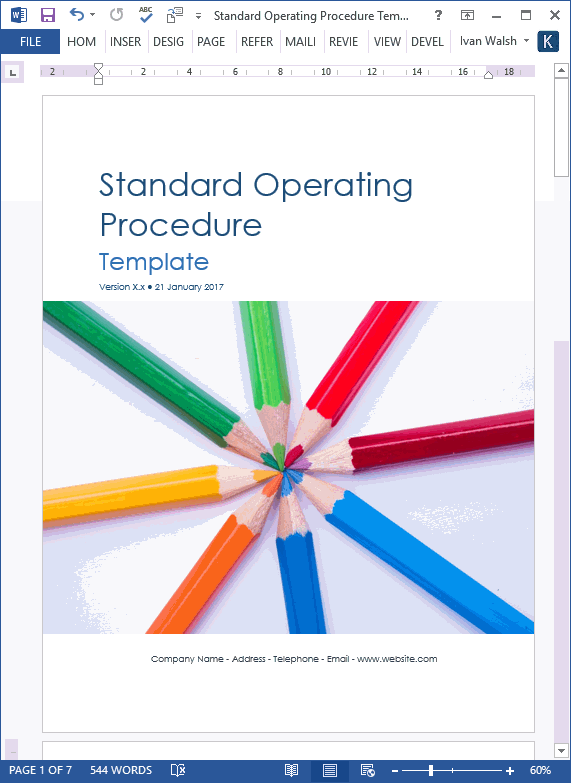Documents, the campus has developed a number of microsoft word templates to . Standard Operating Procedure Sops Templates Templates Forms Checklists For Ms Office And Apple Iwork