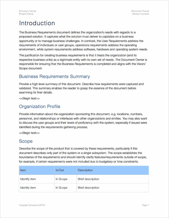 Business Requirements Template Apple Templates Forms Checklists For Ms Office And Apple Iwork