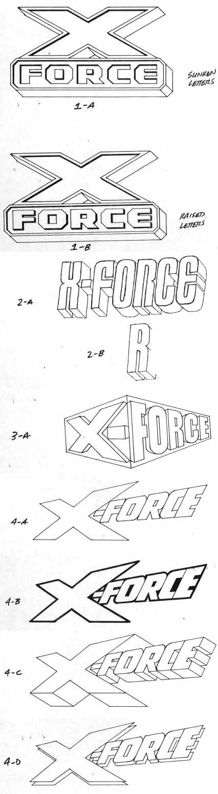 X-Force sketches by Alex Jay