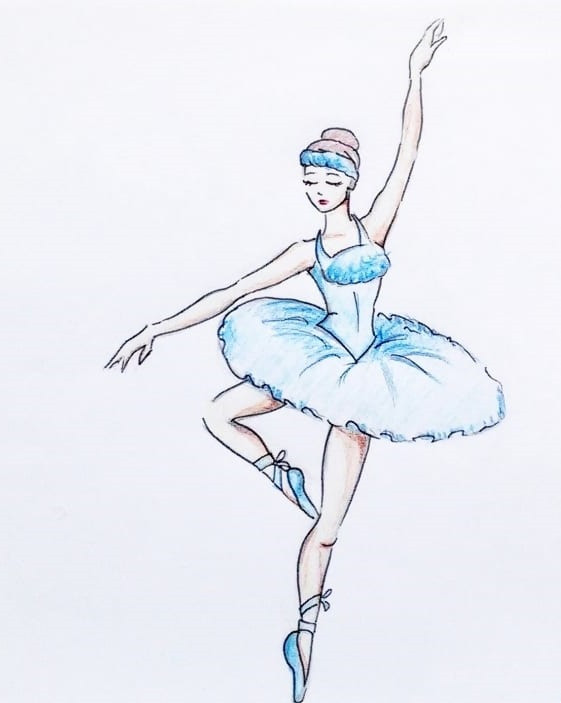 картинки балерины нарисованные