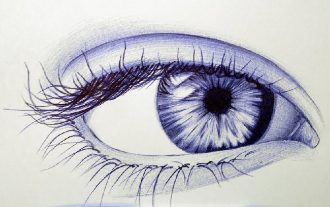 срисовывать ручкой