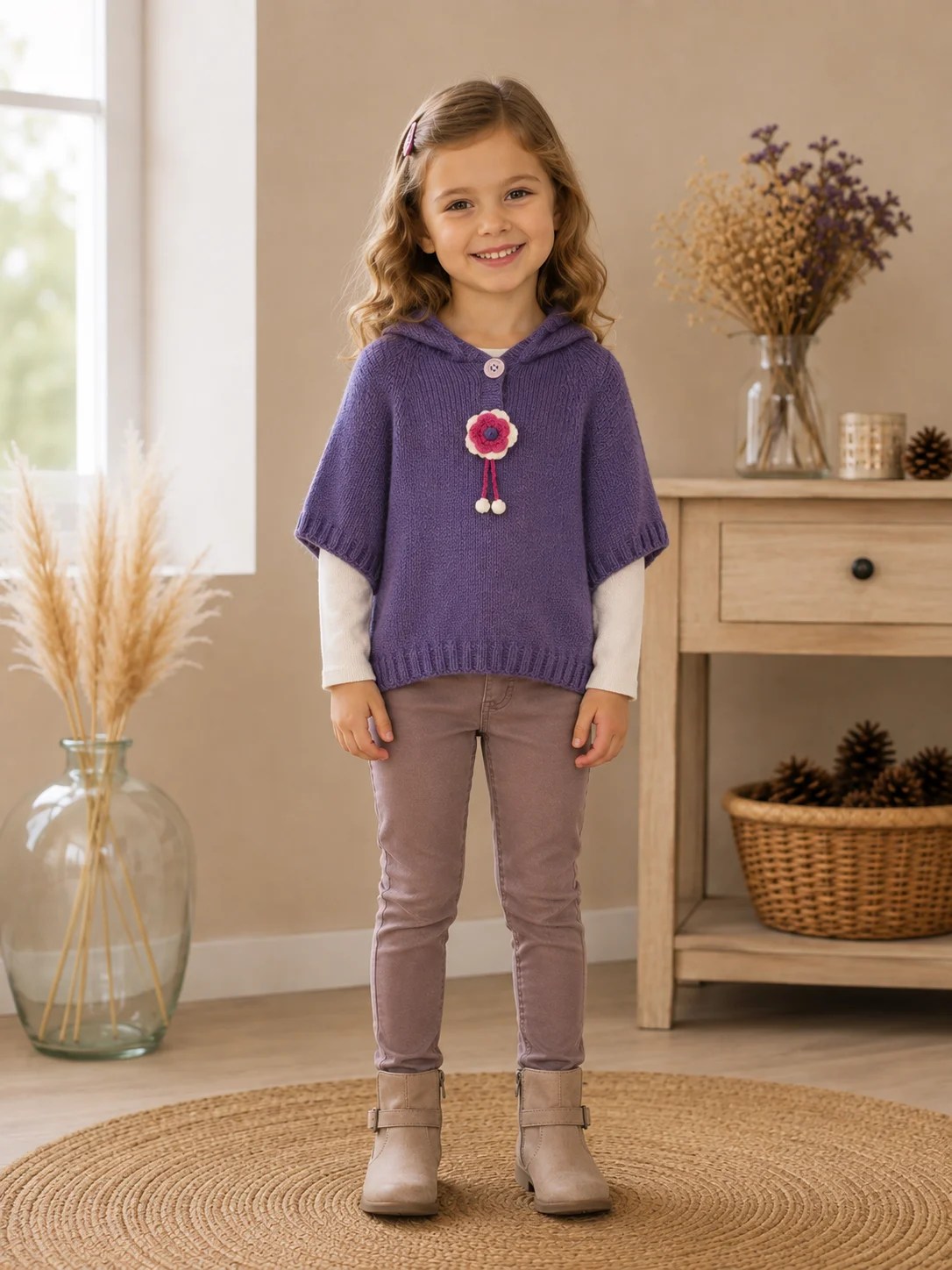 Dessus à capuche mauve