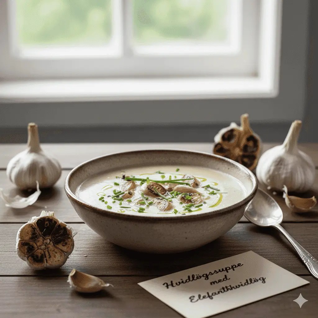 hvidløgssuppe med elefanthvidløg