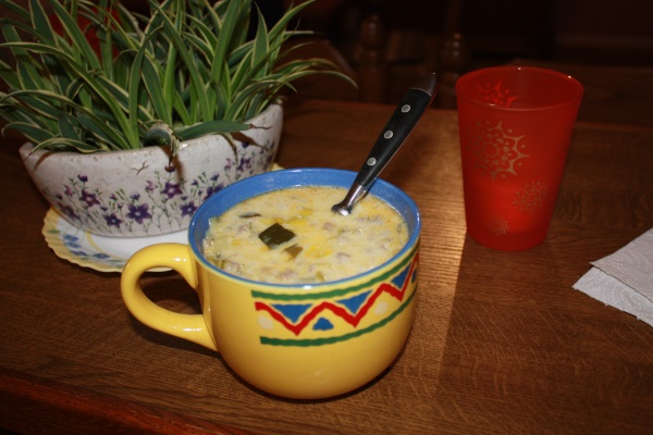 Käse Lauch Hacksuppe