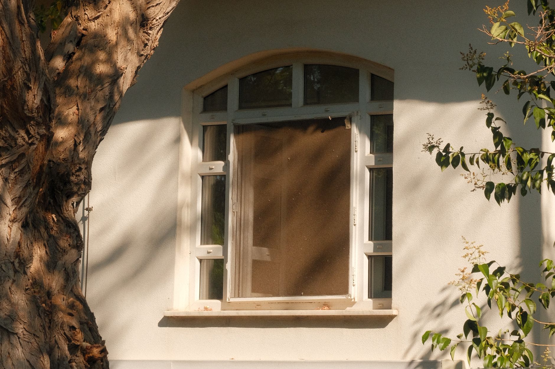 sunlit window on heybeliada island building